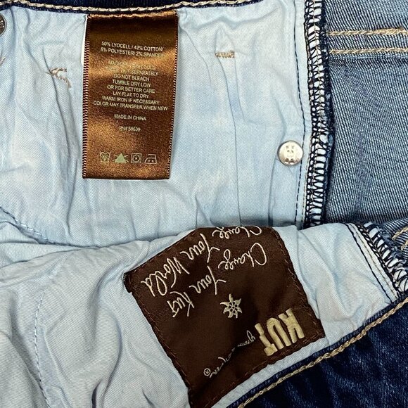 High Rise Karen Baby Bootcut Faded Denim Jeans Medium Wash Kut from the Kloth 14 - Picture 13 of 13